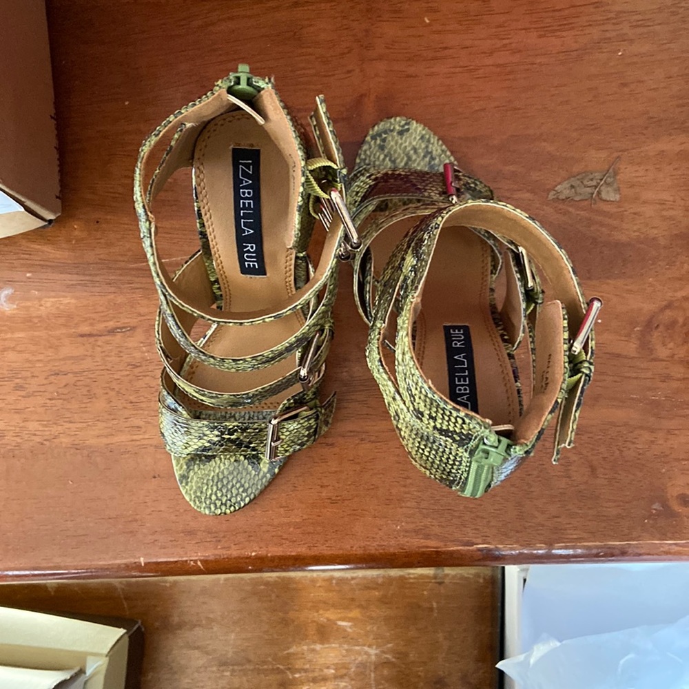 Snake skin. Only worn once